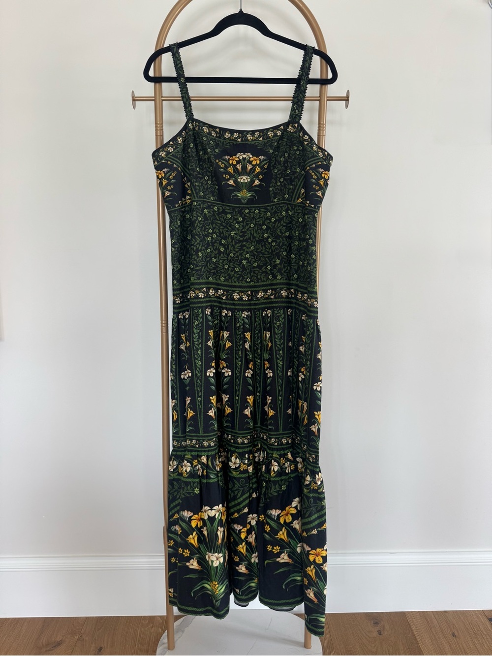 FARM Rio Arch Back Beaded Strap Maxi Sundress Size L NWOT